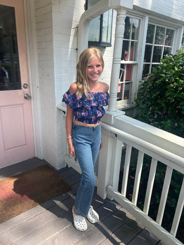 Katie J Tween Esme Off Shoulder Ruffe Top