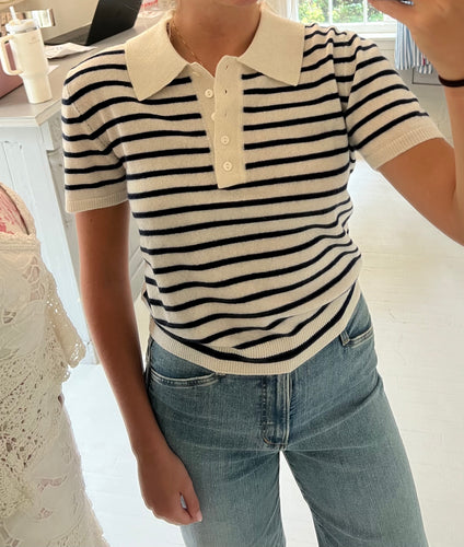 Rose and Crown Henley Sweater Top