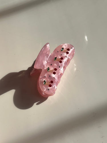 Pink Cherry Claw Clip