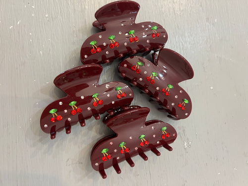 Red Cherry Claw Clip