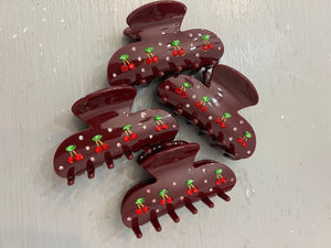 Red Cherry Claw Clip