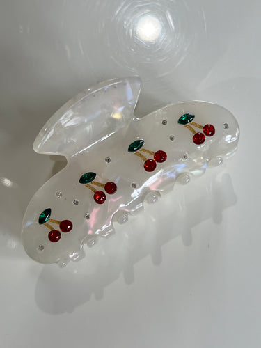 Iridescent Cherry Claw Clip