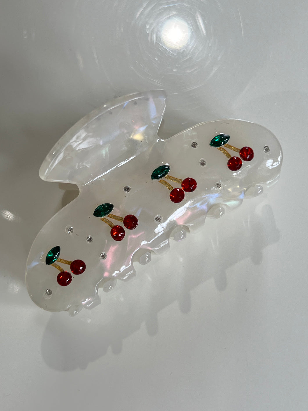 Iridescent Cherry Claw Clip