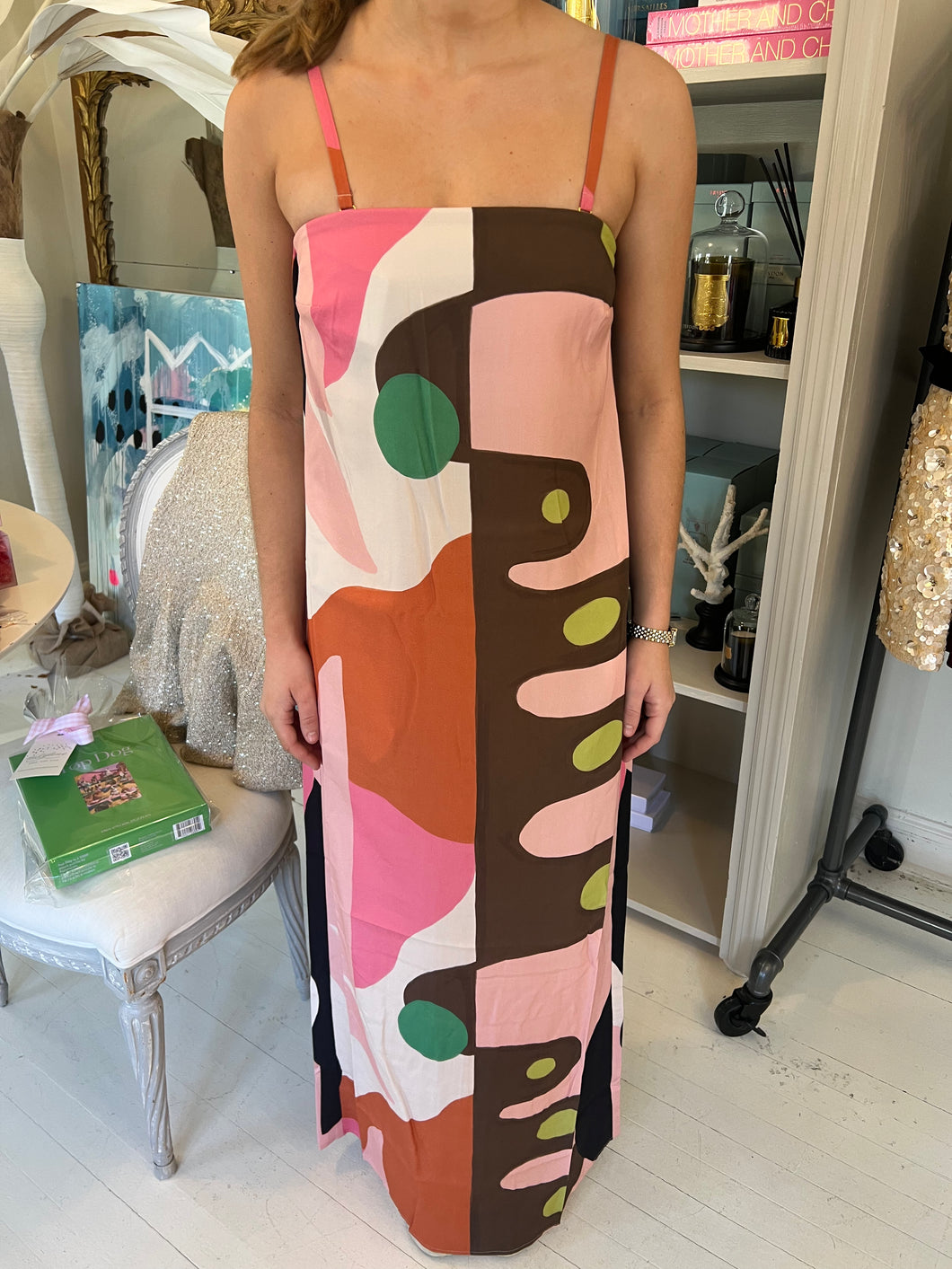 aloe maxi dress de Loreta S Danny&Nicole Womens Maxi Dress 100% cotton hand block Size:5'9