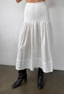 Ciao Lucia Rosa Skirt White Cotton Poplin