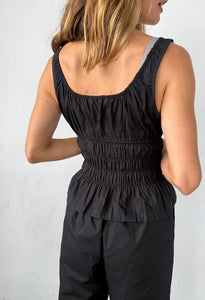 Ciao Lucia Gigi Black Cotton Poplin Top