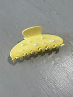 Yellow Pearl Claw Clip