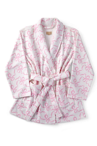 LoveShackFancy Indie Cotton Bath Robe in Pink Bonnet
