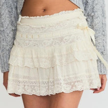 LoveShackFancy Ora Skirt in Antique White