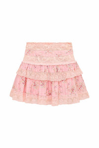 LoveShackFancy Moyer Skirt in Dust Pink