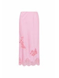 LoveShackFancy Vivia Skirt in Quartz