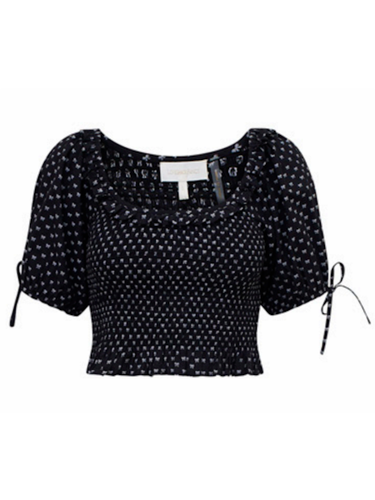 LoveShackFancy Molly Cotton Bow Puff Sleeve Top