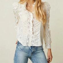 LoveShackFancy Jacque Top in Antique White