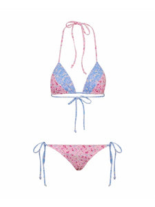 LoveShackFancy Harbor Bikini in Windsor Petal Print Mix