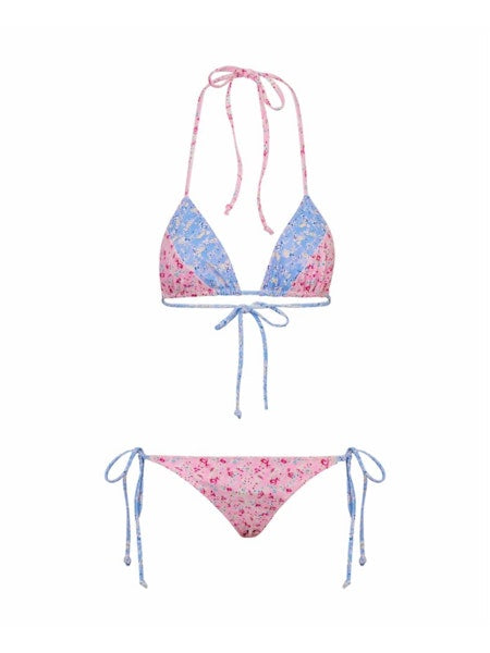 LoveShackFancy Harbor Bikini in Windsor Petal Print Mix