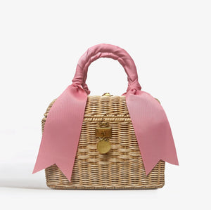 MME.Mink Croquet Tote No. 2 in Peony Pink