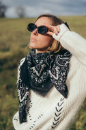 Maison Lecomte Flament Scarf Bandana Black
