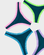 Stripe & Stare Midnight Neon Thong Four Pack