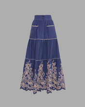 Loretta Caponi Nuvola High Waisted Embroidered Skirt