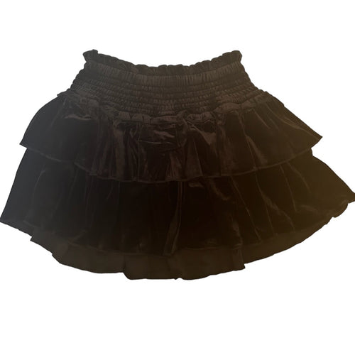 Katie J Tween Bianca Skirt in Black Velvet