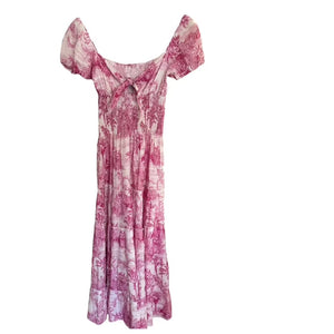 Luisa Positano Fresella Long Dress in Pink Toile