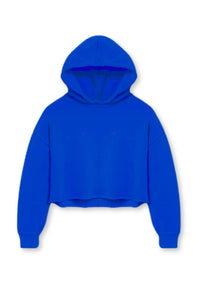 Katie J Shane Cropped Hoodie in Cobalt Blue