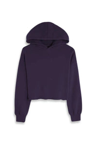 Katie J Shane Cropped Hoodie in Midnight Plum