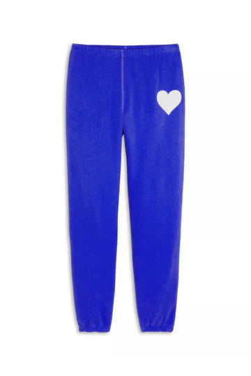 Katie J Tween Shane Sweatpants with Heart in Cobalt Blue