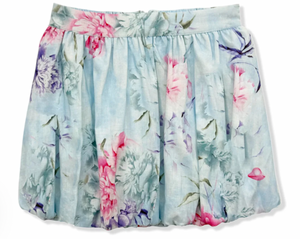 Kati J Quinn Bubble Skirt in Blue Floral