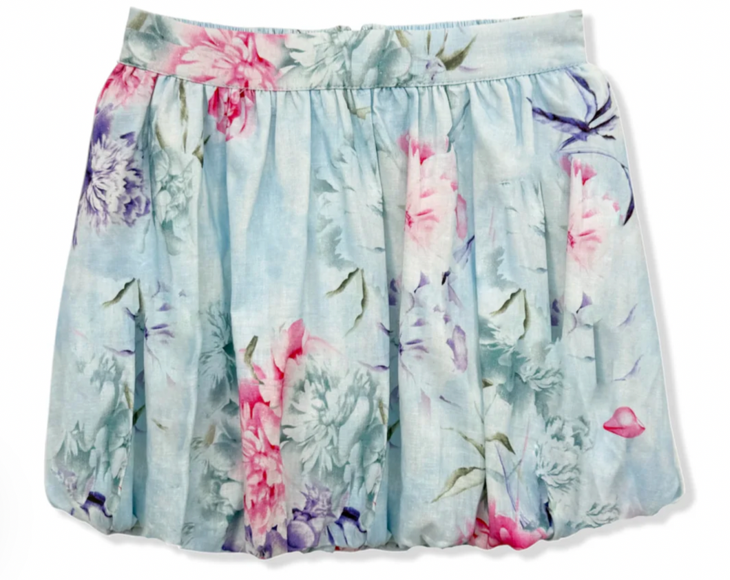 Kati J Quinn Bubble Skirt in Blue Floral