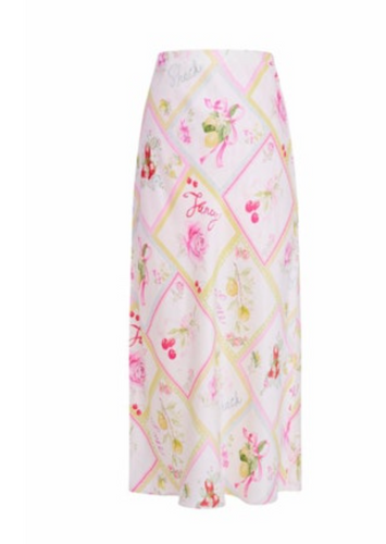 LoveShackFancy Castle Skirt in Tutti Frutti