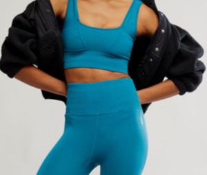 Good Karma Square Neck Bra in Celestial Blue
