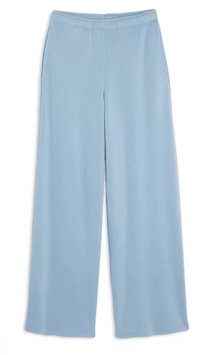 Katie J Dylan Wide Leg Sweatpant in Glacier Blue