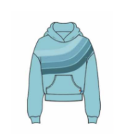 Aviator Nation Wave Stripe 4- Pullover Hoodie Relaxed