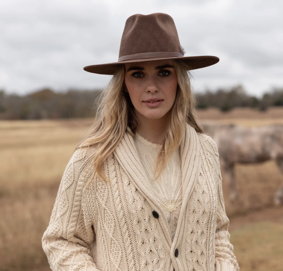 Freya Juliet Hat in Walnut