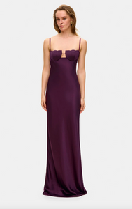 Anna October Tulip Dress in Aubergine