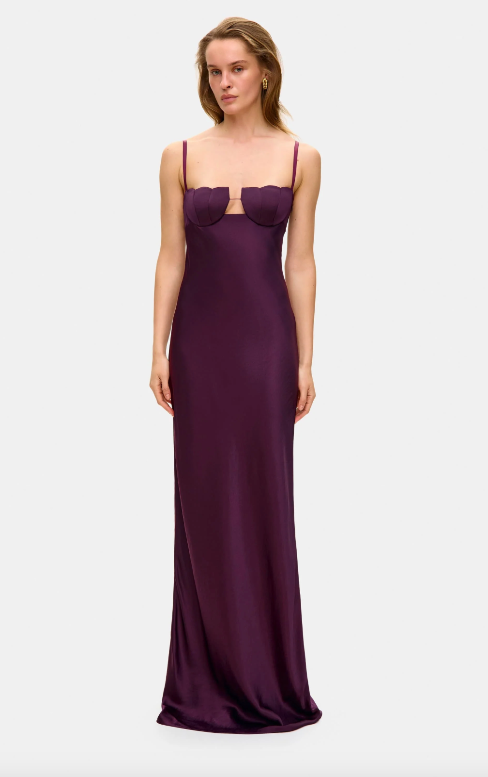 Anna October Tulip Dress in Aubergine