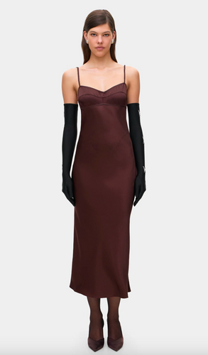 Anna October Waterlily Dress in Chocolate