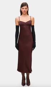 Anna October Waterlily Dress in Chocolate