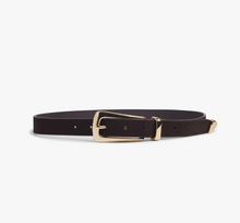 Favorite Daughter The Suede Statement Belt in Chocolate/Gold