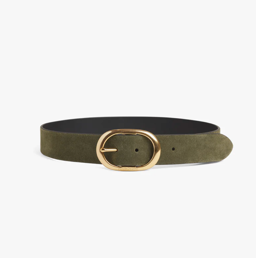 Favorite Daughter Suede Jean Belt in Smoketree