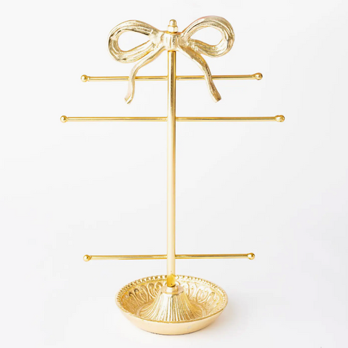 Gold Bow Jewelry Holder