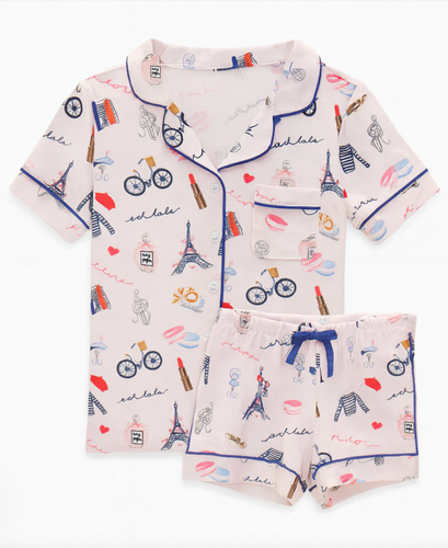 Katie J Lynn Lounge Short Set Paris