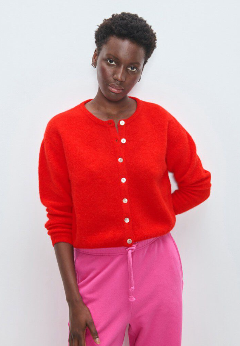 American Vintage Cardigan Vitow Strawberry