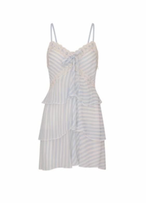 LoveShackFancy Marlia Dress in Baby Blue