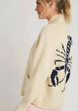Lobster Varsity Cardigan in Ivory
