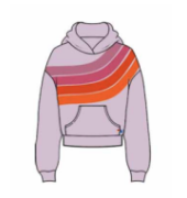 Aviator Nation Wave Stripe 4- Pullover Hoodie Relaxed