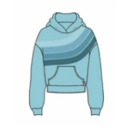 Aviator Nation Wave Stripe 4- Pullover Hoodie Relaxed