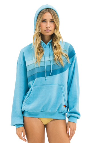 Aviator Nation Wave Stripe 4- Pullover Hoodie Relaxed