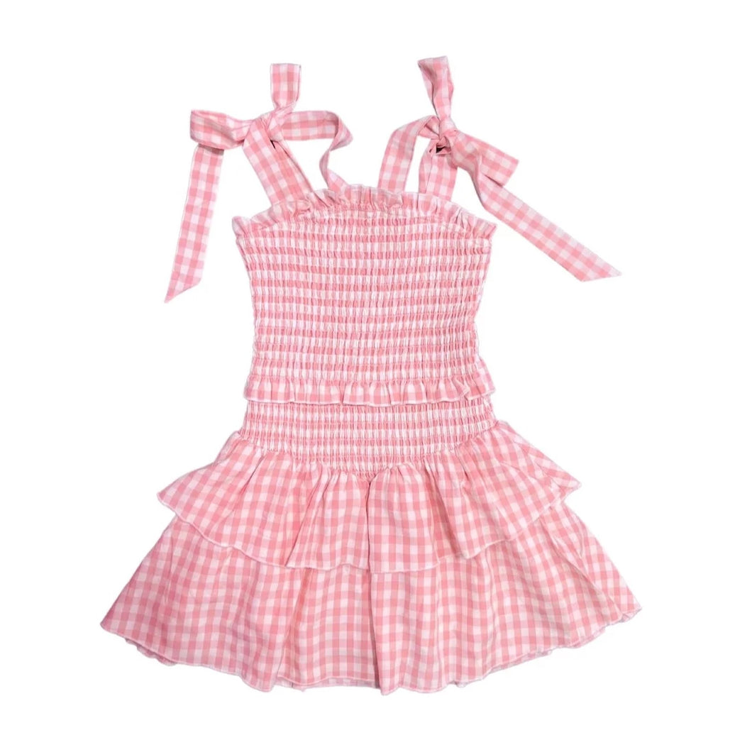 Katie J Emerson Dress in Pink Gingham